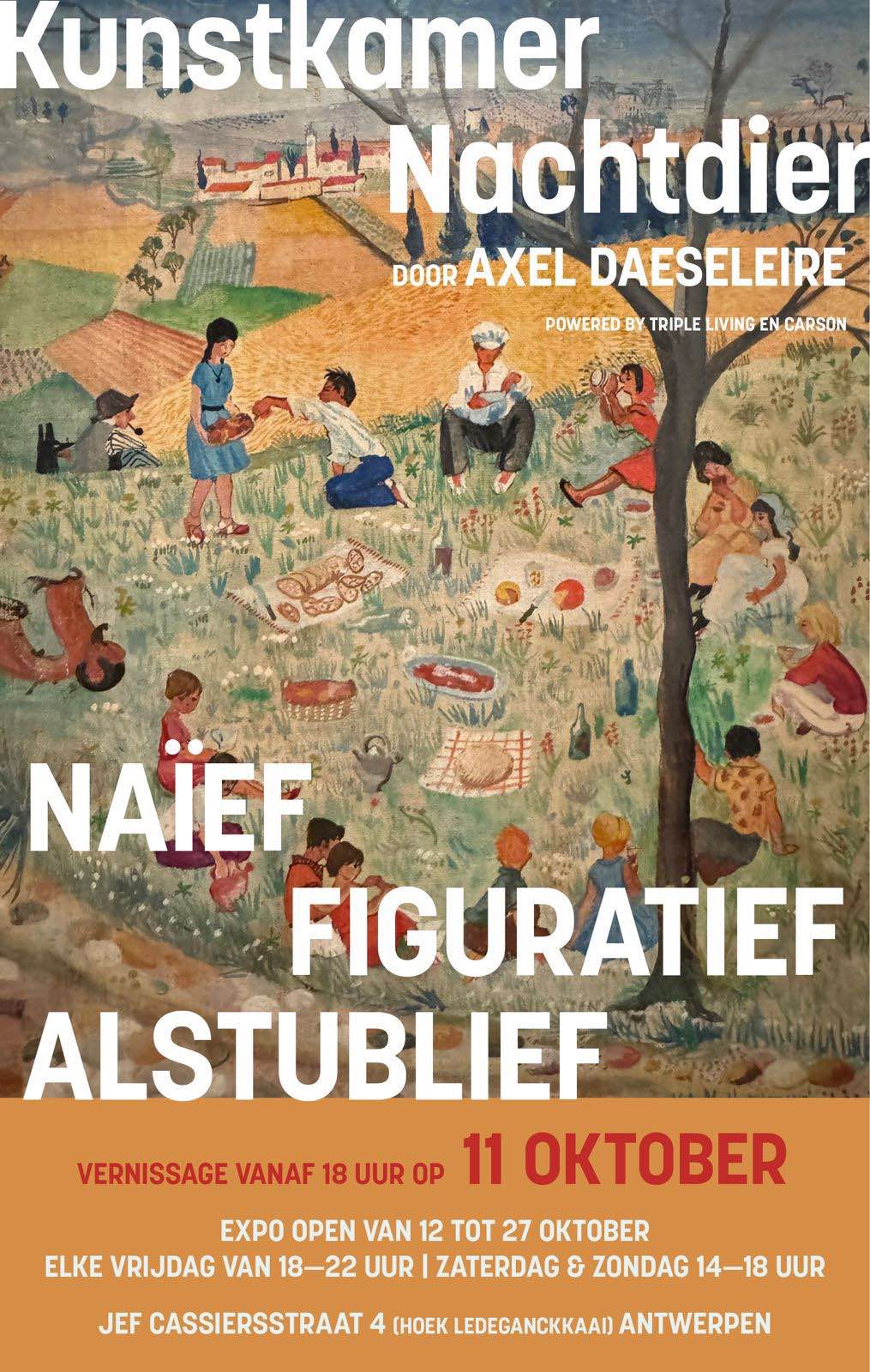 afbeelding van de affiche van Kunstkamer Nachtdier van Axel Daeseleire